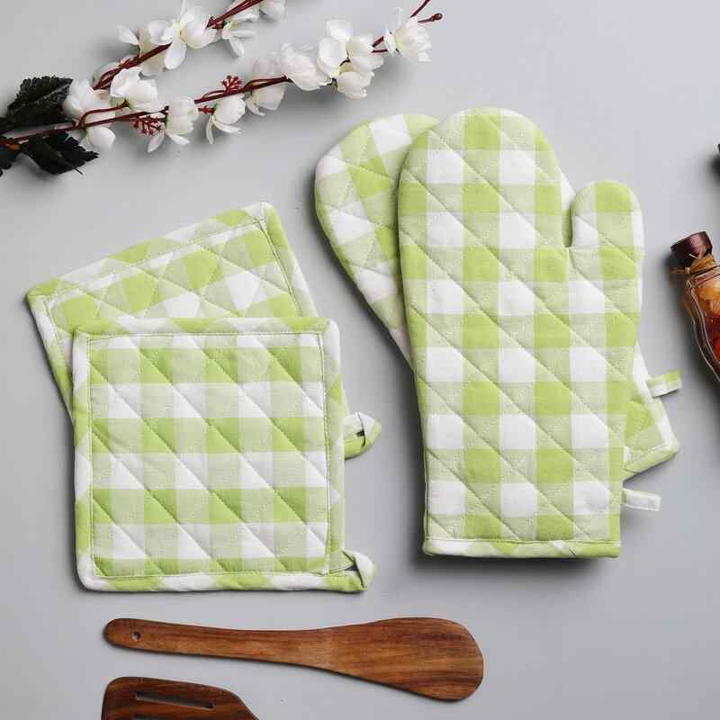 Didi's Kitchen 4-Piece Potholder and Oven Mitt Set