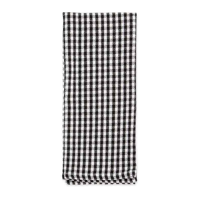 6 Piece Black Check Heavyweight Dishtowel and Dishcloth Set