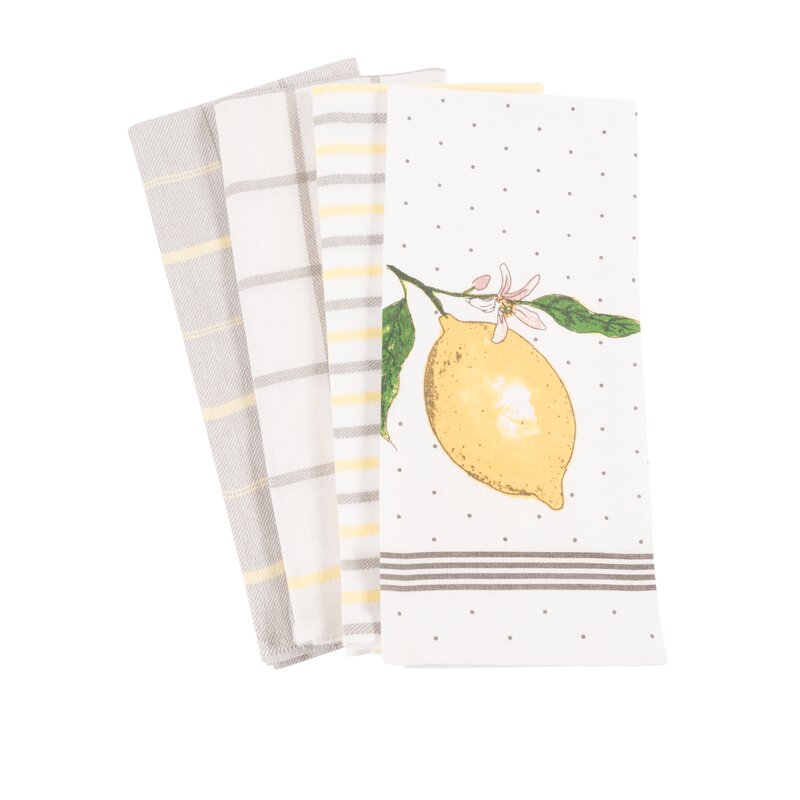 Lemon 4 Piece Dishcloth Set