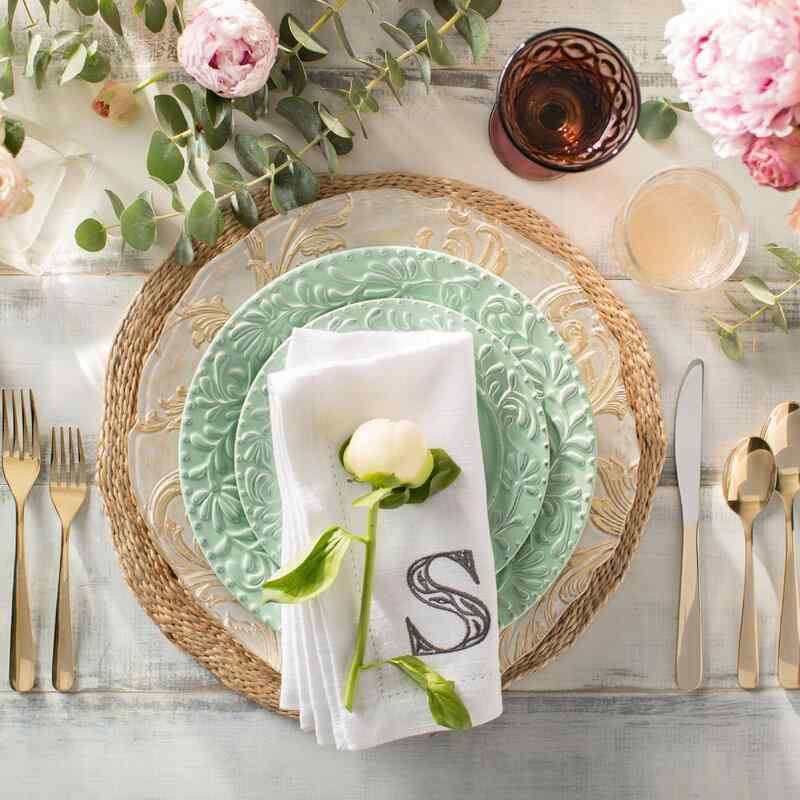 Carlino Rustic Monogram 20" Cotton Napkin