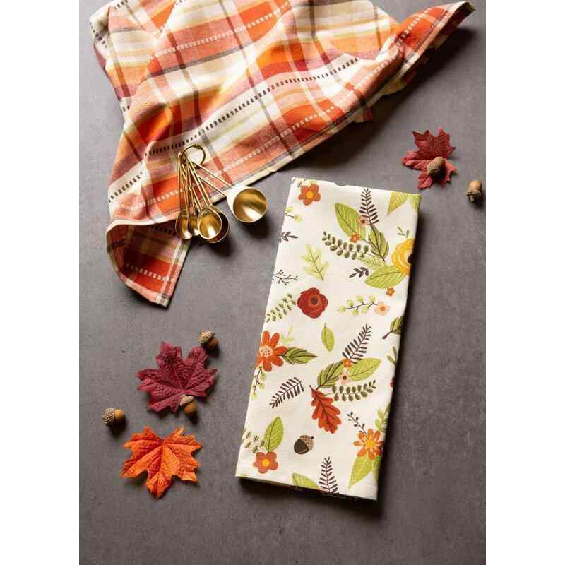 Asst Pumpkin Harvest Printed 2 Piece Dish Cloth Set