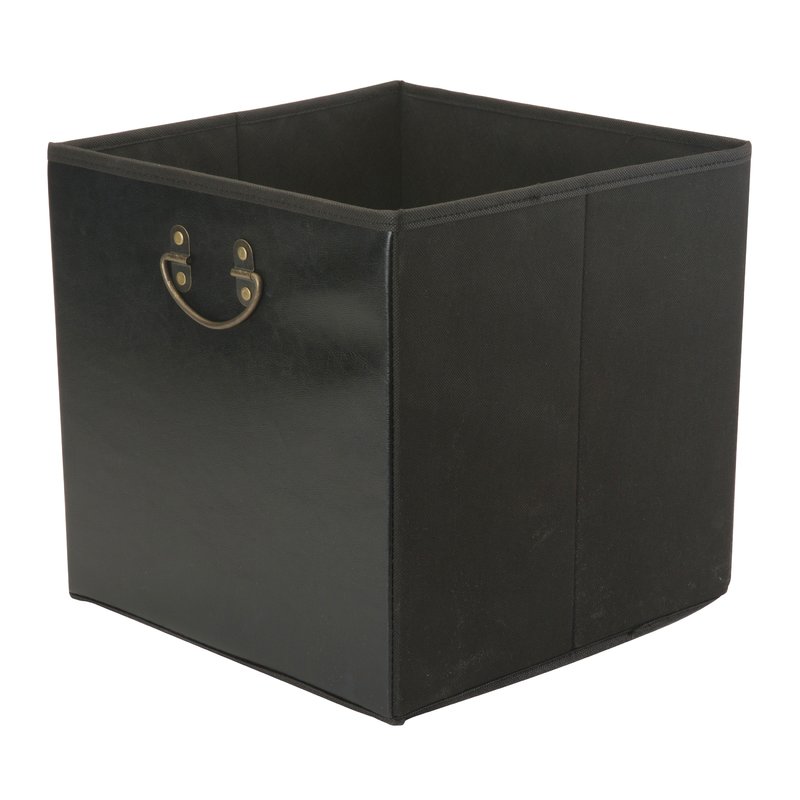 Collapsible Storage Faux Leather Cube