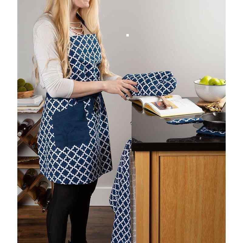 Winston Porter Trung Lattice 2-Piece Potholder and Oven Mitt Set