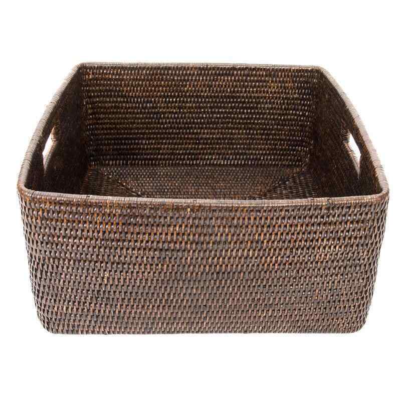 Rattan Square Basket with Handles