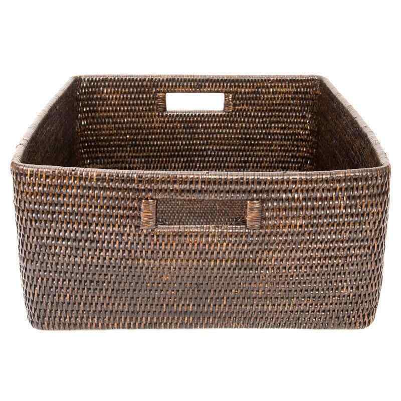 Rattan Square Basket with Handles