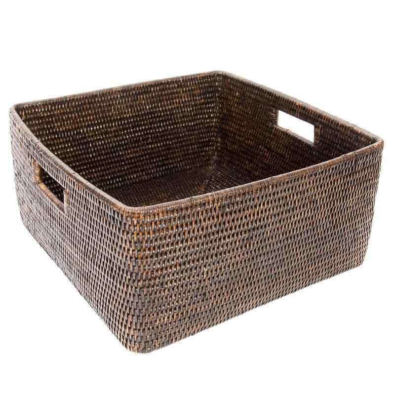 Rattan Square Basket with Handles