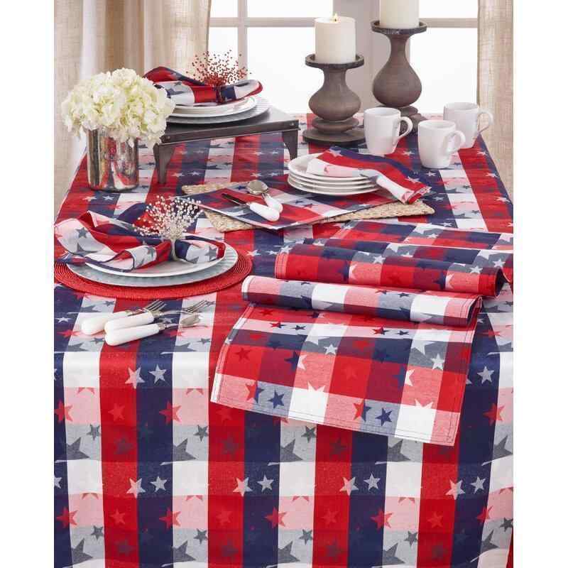 Seales Stars and Checkered 20" Cotton Napkin