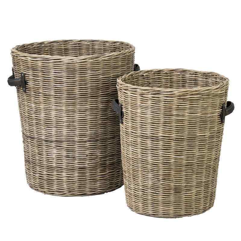 2 Piece Wicker Basket Set