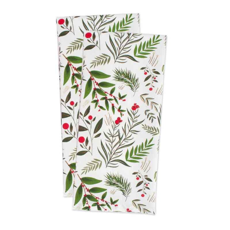 Holiday Sprigs Printed Dish Cloth