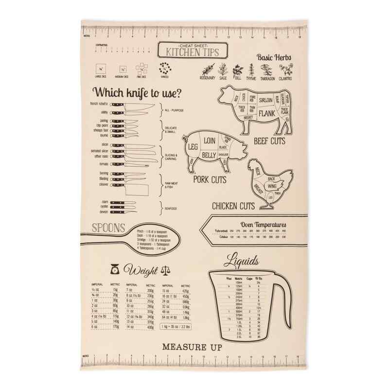 Measure Up Print Dish Cloth