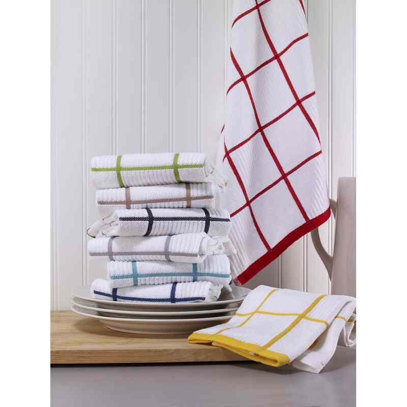 Solid and Check Dish Cloth