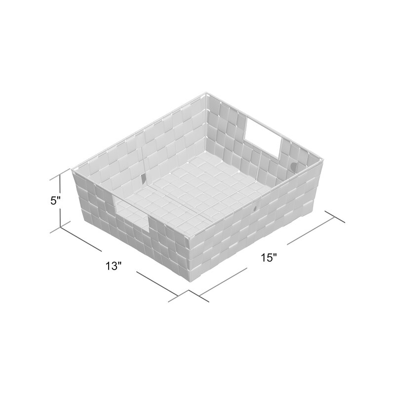 Strap Rectangle Non-Woven Fabric Basket